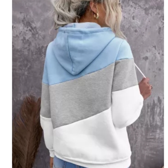 Cowl Neck Pullover Hoodie - Picture 2 of 5